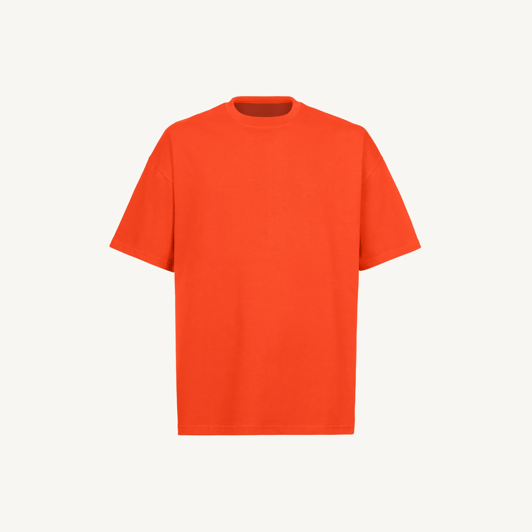 17-1464 TCX Red Orange Oversized Tee.