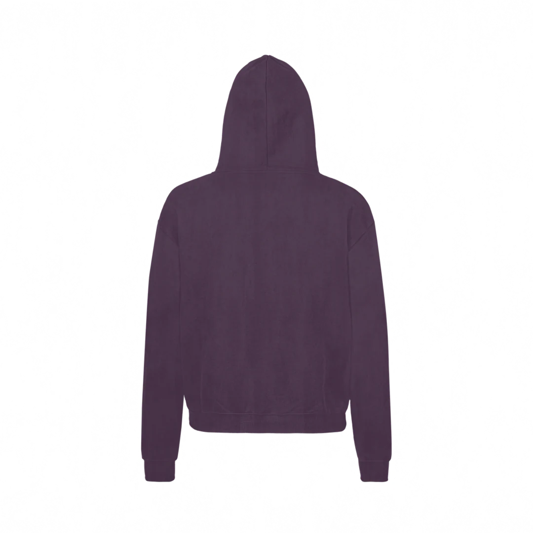 19-2816 TCX Vintage Blackberry Wine Oversized Hoodie. - Image 2