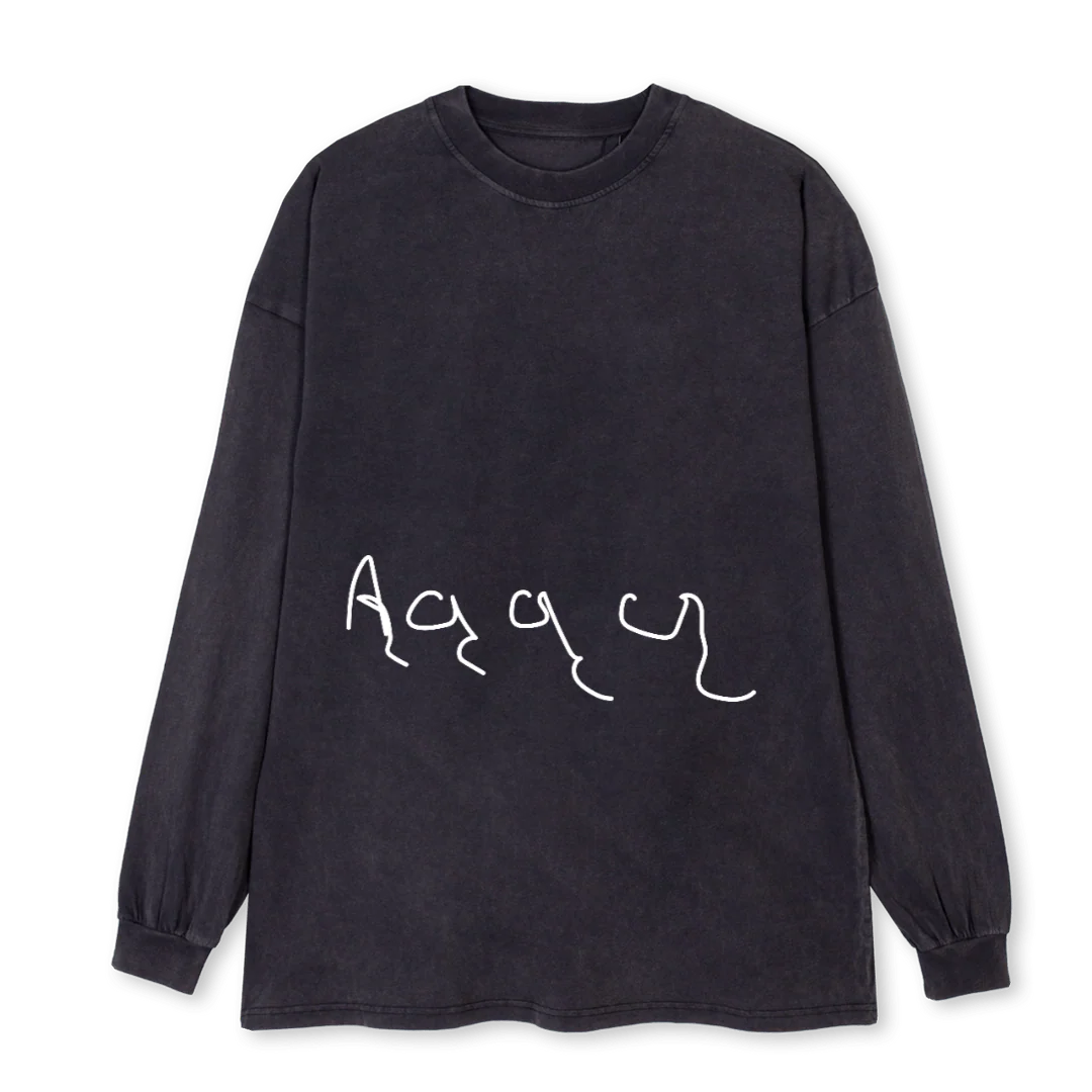 ĄĄĄĄ Vintage Black Oversized LS Tee.