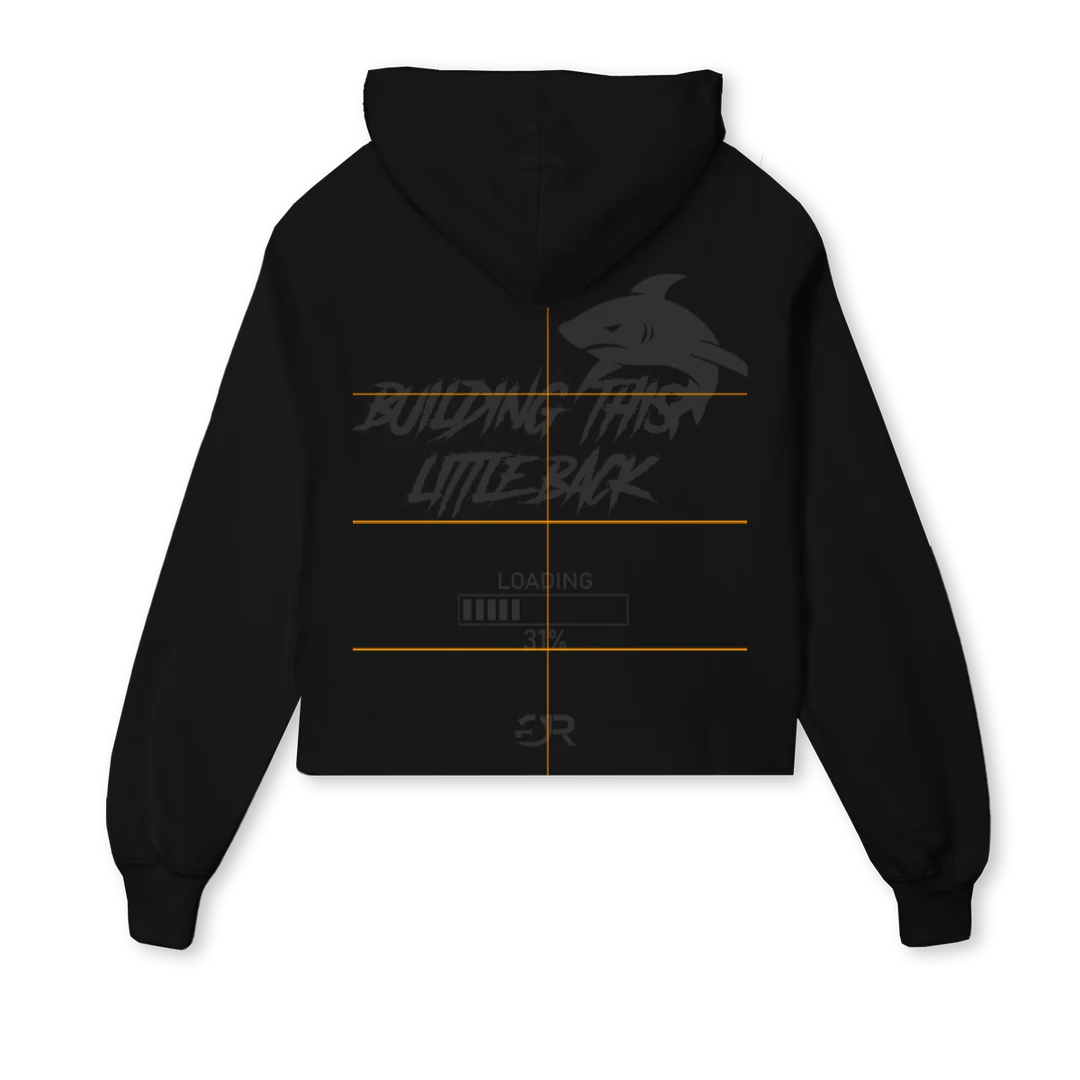 AAAAAAAAAAAAAAAAAAA Black Cropped Hoodie. - Image 2