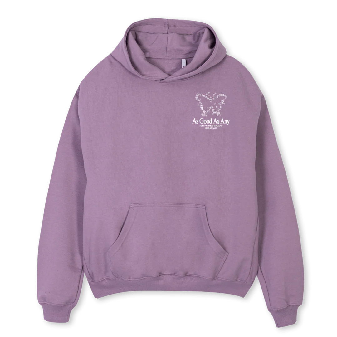 AGAACOSMICBUTTERFLY_P Purple Oversized Hoodie.