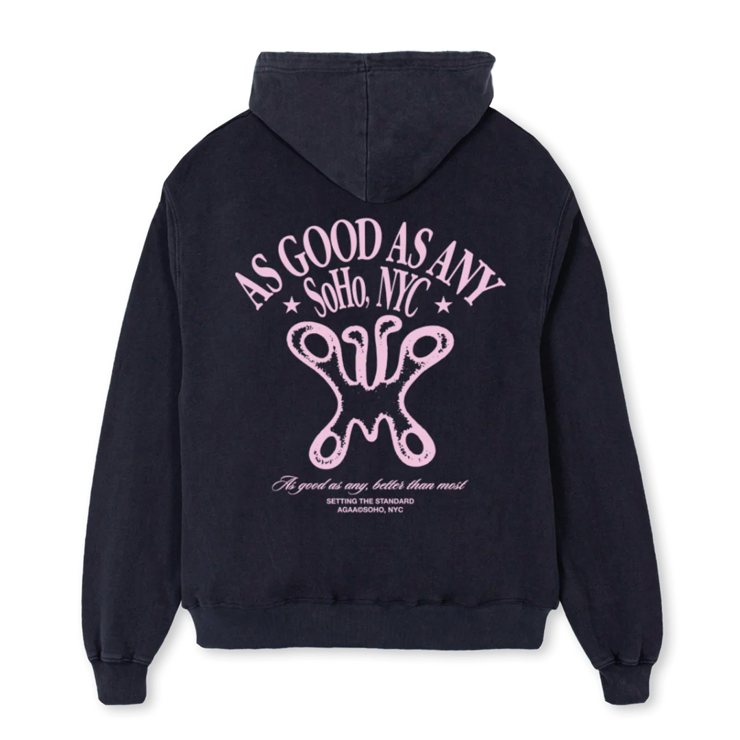 AAABUTTERFLY Vintage Black Oversized Hoodie. - Image 2