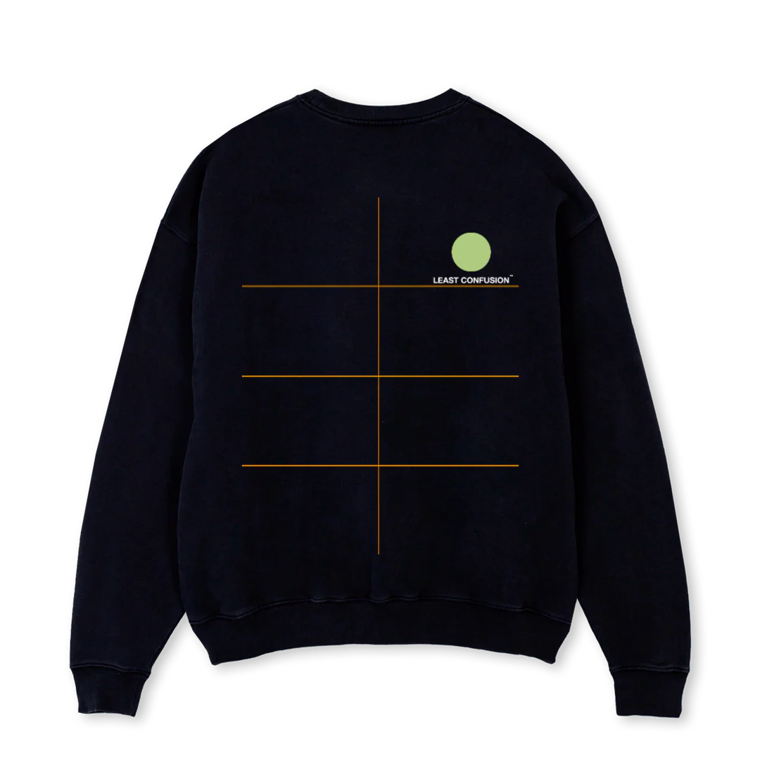 AAO TEAM Black Oversized Crewneck Sweater. - Image 2
