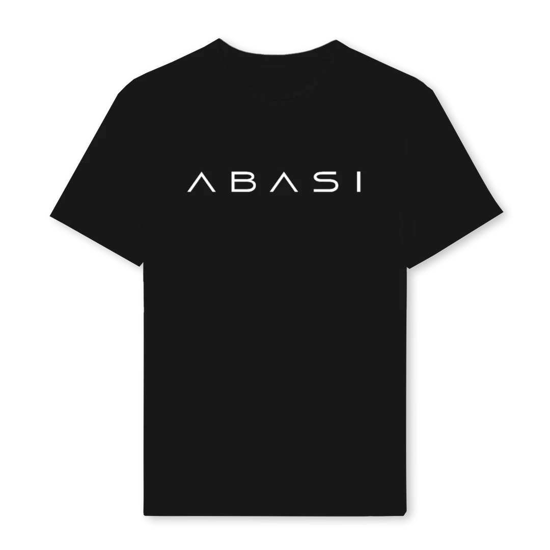 ABASI SMALLER LOGO Black Regular Tee.