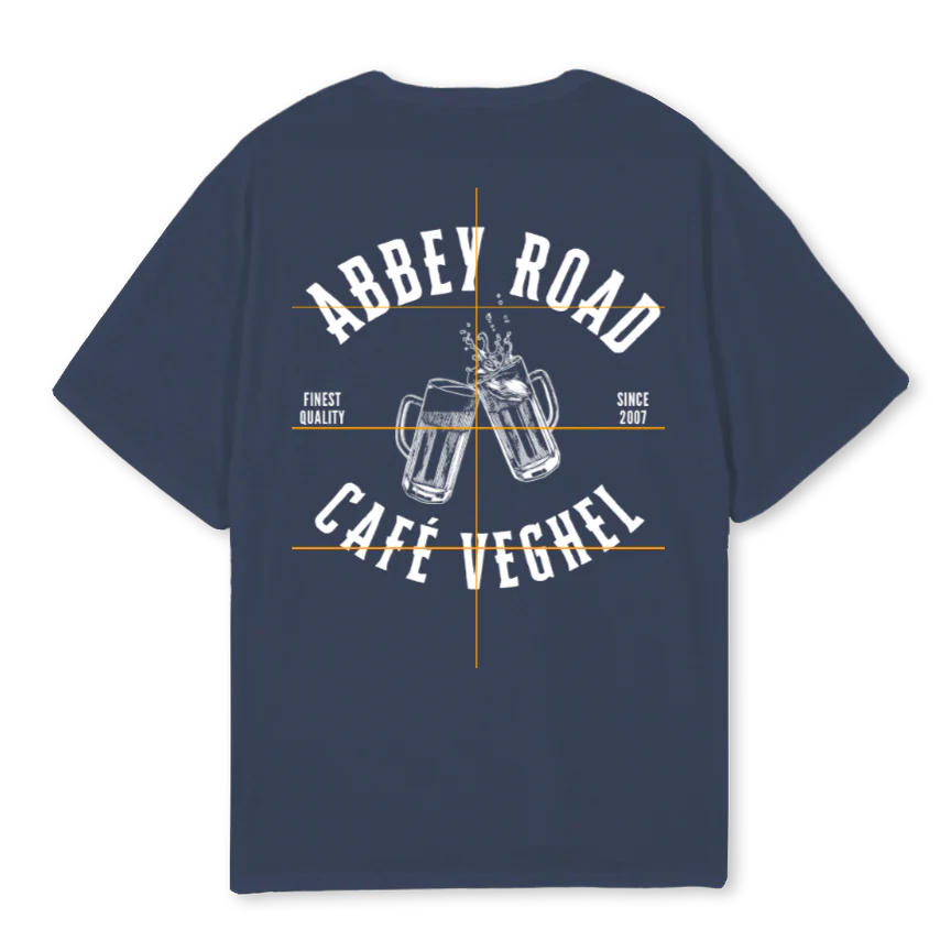 ABBEY Navy Blue Oversized Tee. - Image 2
