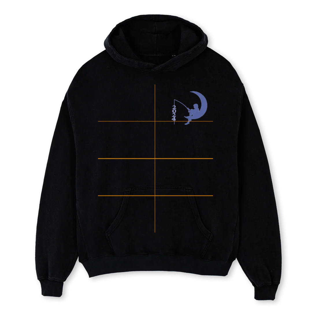 ABIPULLI Black Oversized Hoodie.