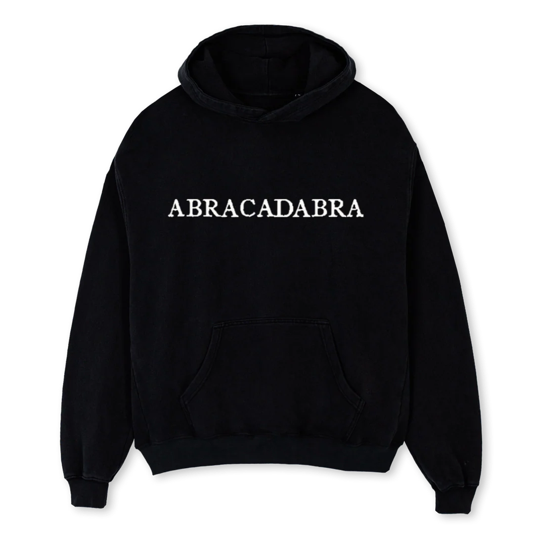 ABRA Black Oversized Hoodie.