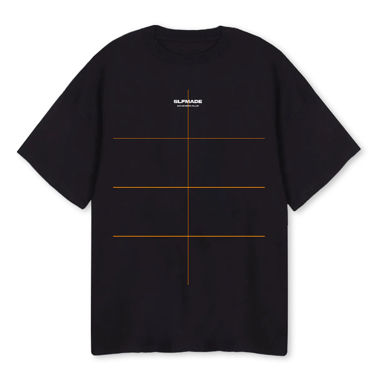 ACHIEVERS CLUB Black Oversized Tee.