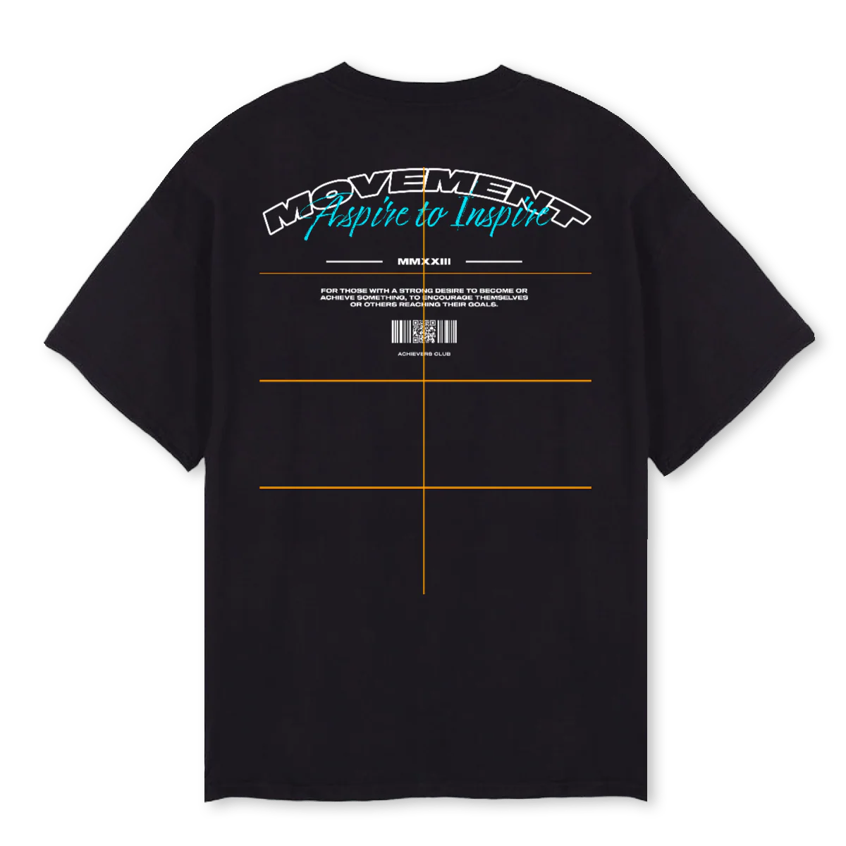 ACHIEVERS CLUB Black Oversized Tee. - Image 2