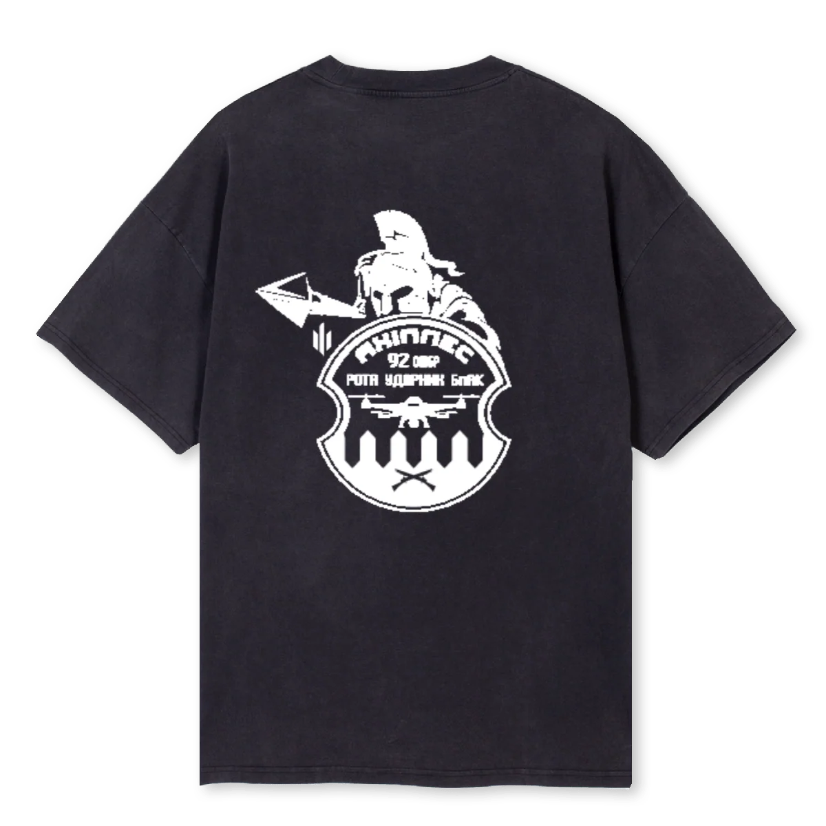 ACHILLES Vintage Black Oversized Tee. - Image 2