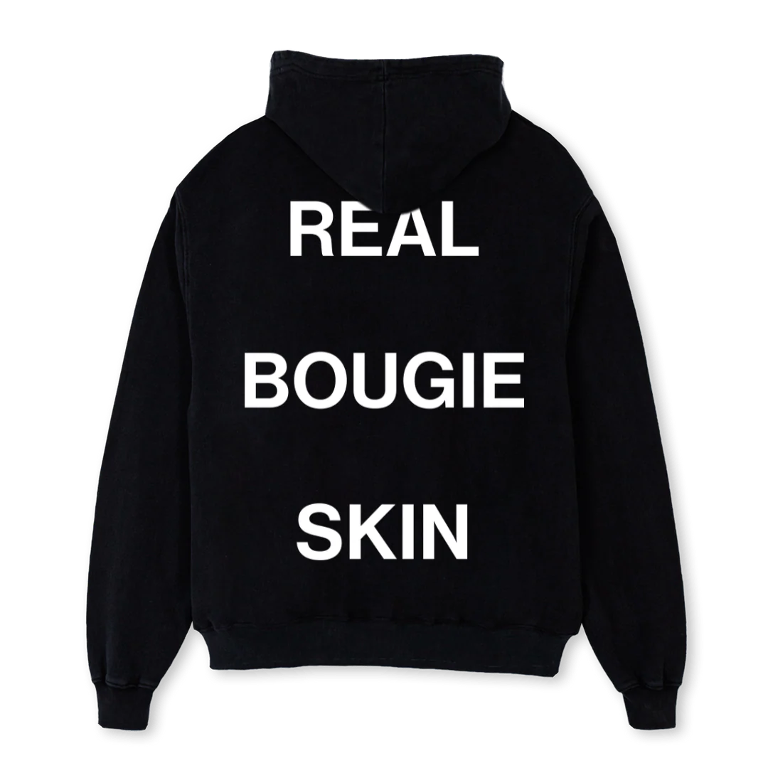 ADESE REAL HOODIE Black Oversized Zipped Hoodie. - Image 2