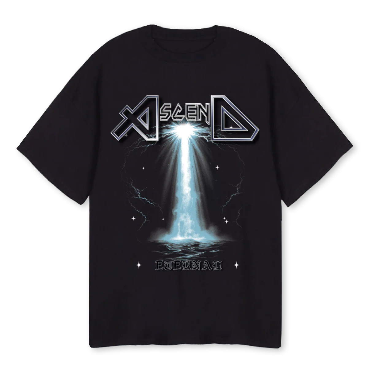 ADETERNAL Black Oversized Tee.