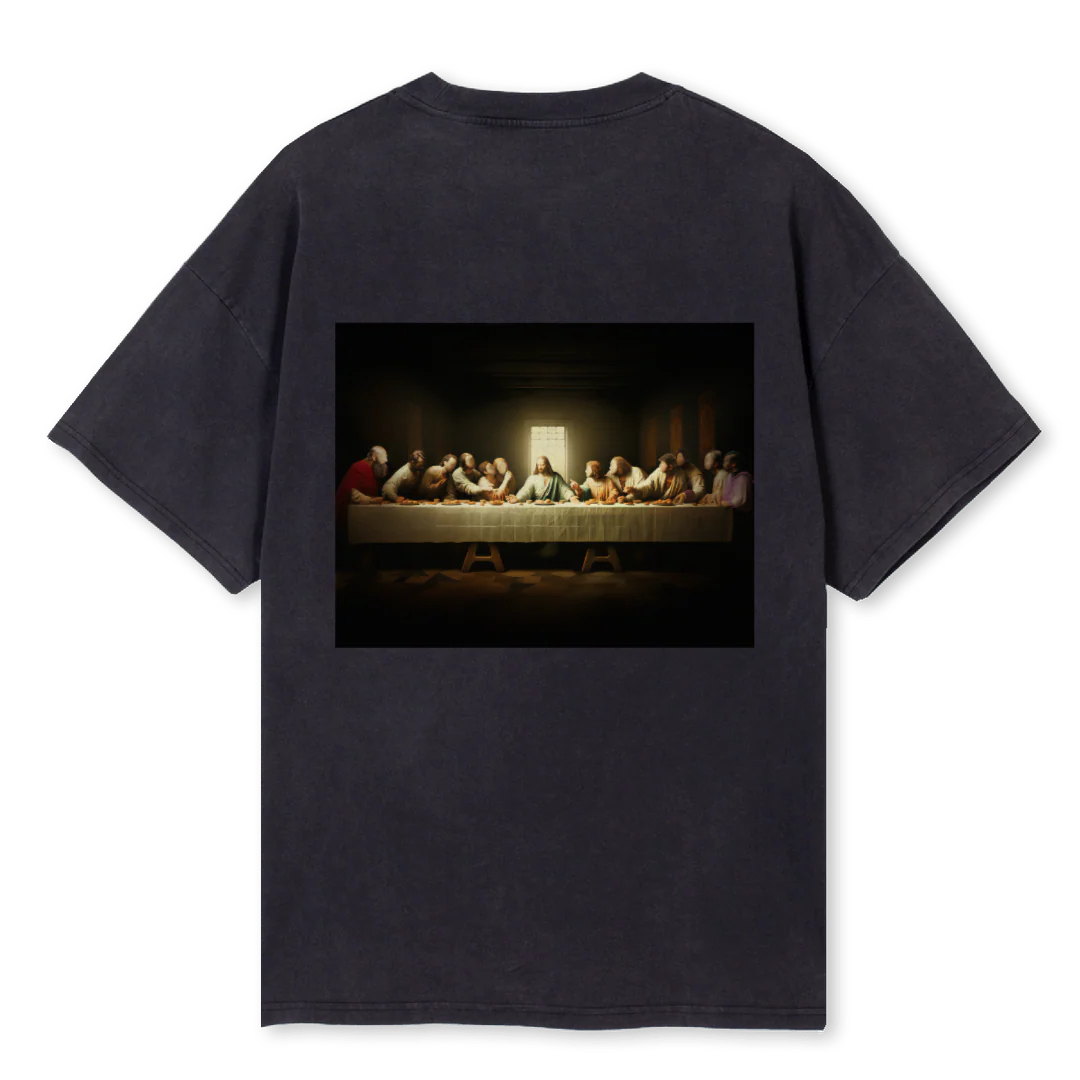 ADONBLACKTEE Vintage Black Oversized Tee. - Image 2