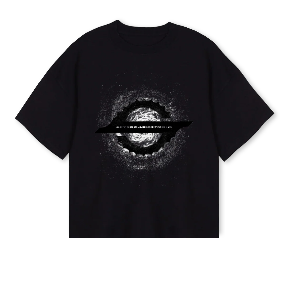 ADS STAFFTEE Black Oversized Boxy Tee.
