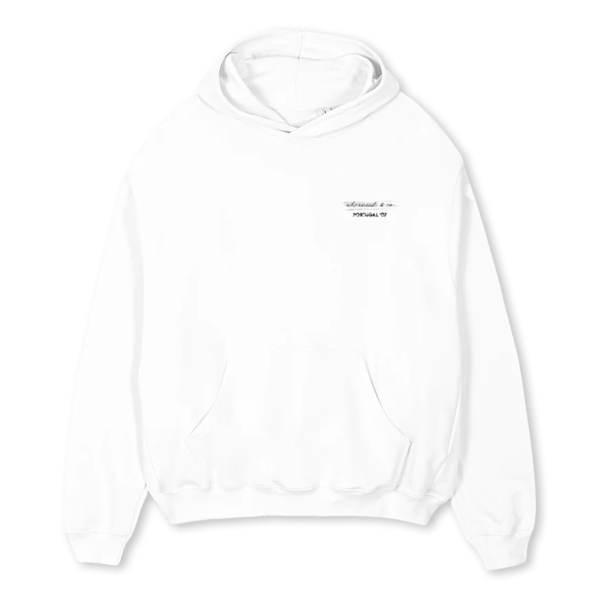 ADVANCEDHOODIE White Oversized Hoodie.