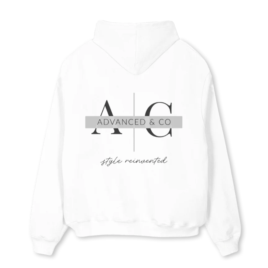 ADVANCEDHOODIE White Oversized Hoodie. - Image 2