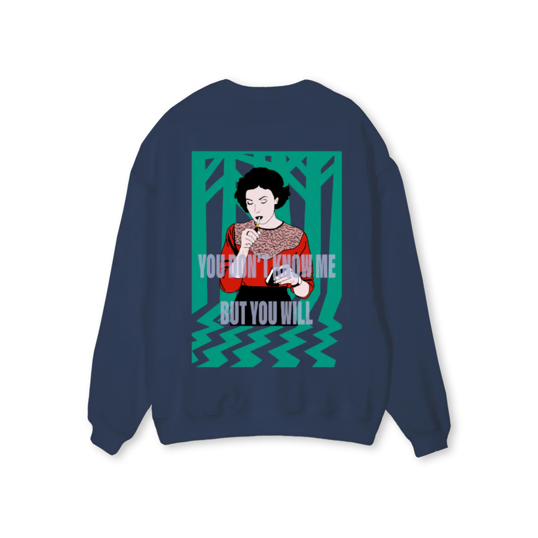 ADWAUDREYGRNBLU Navy Blue Regular Crewneck Sweater. - Image 2