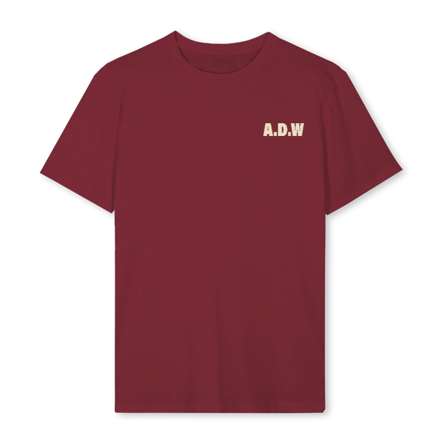 ADWBRUNNERBUR Burgundy Regular Tee.