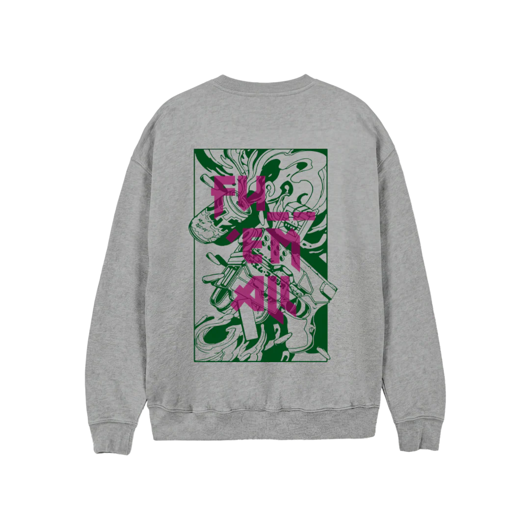ADWBRUNNERGRNBRY Grey Marl Regular Crewneck Sweater. - Image 2