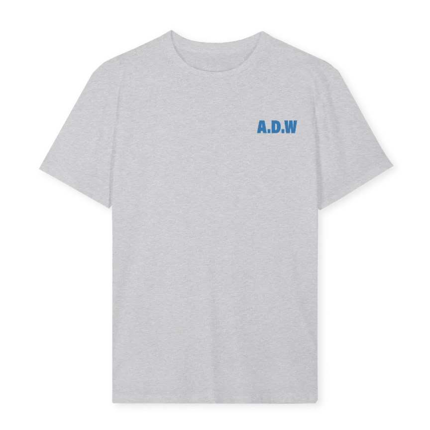 ADWBRUNNERVB_LG Light Grey Marl Regular Tee