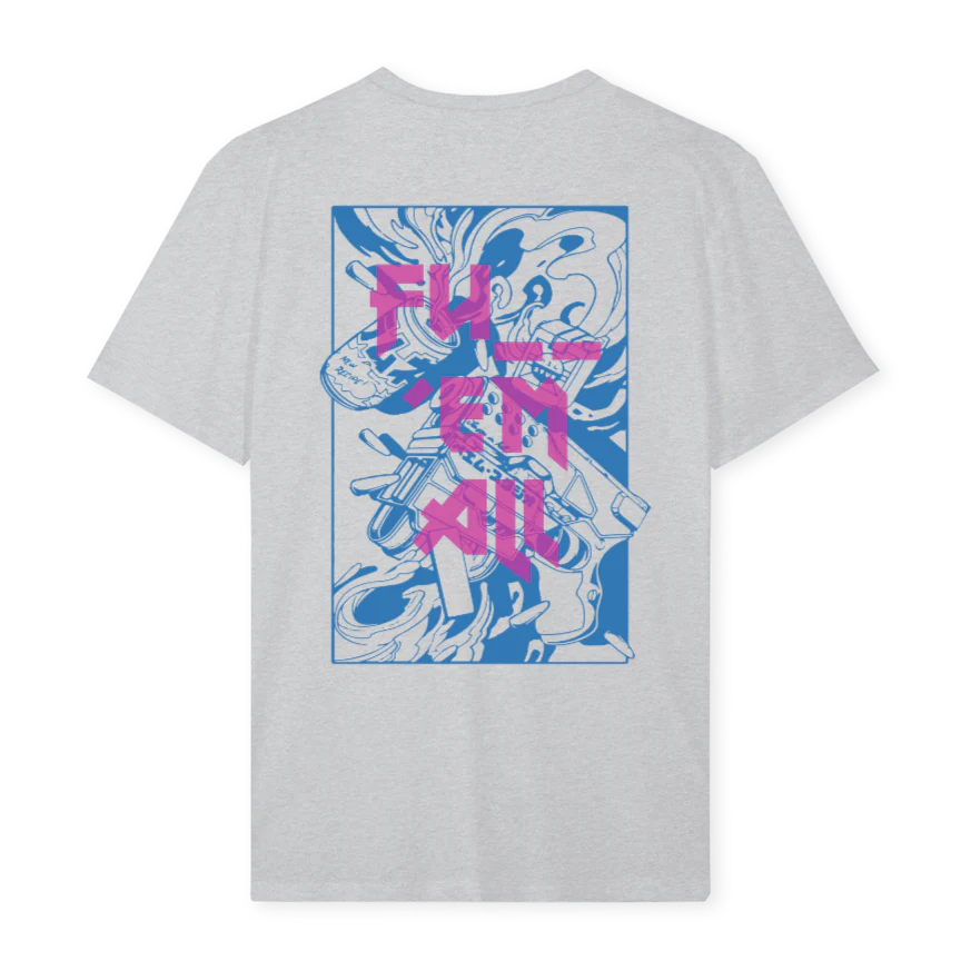ADWBRUNNERVB_LG Light Grey Marl Regular Tee - Image 2