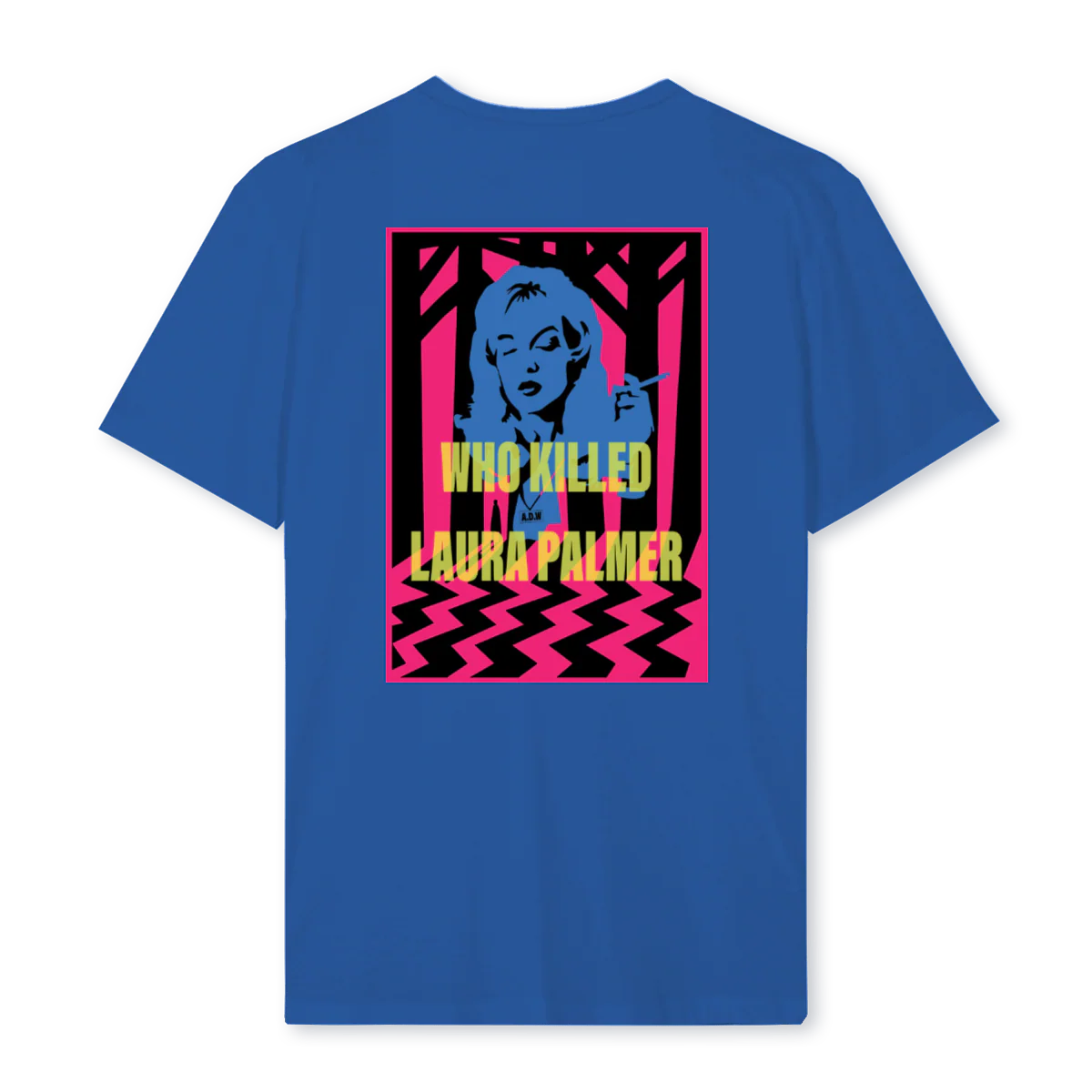ADWPALMERNEONPNK_2 Cobalt Blue Regular Tee. - Image 2