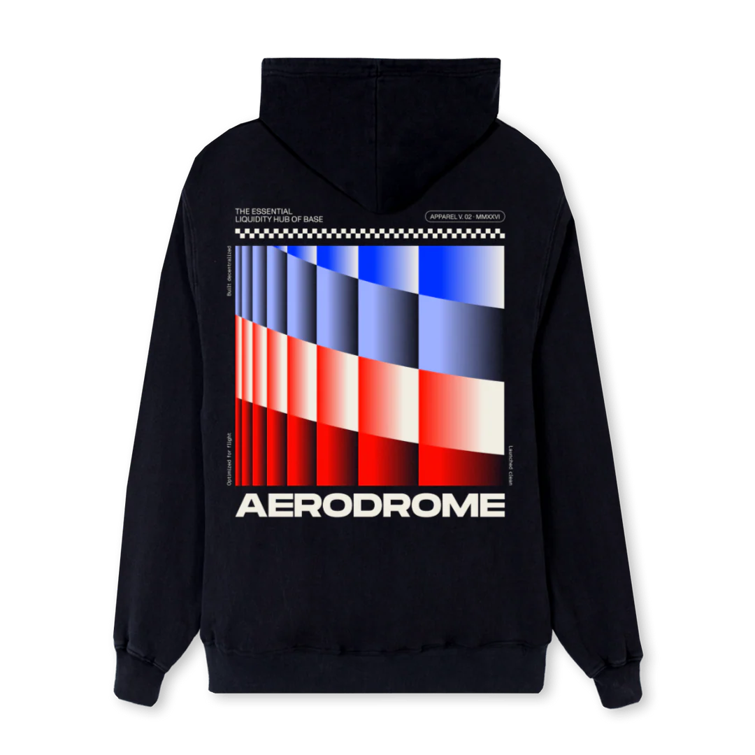 AERO HOODBLKGRADIENT Black Regular Hoodie. - Image 2