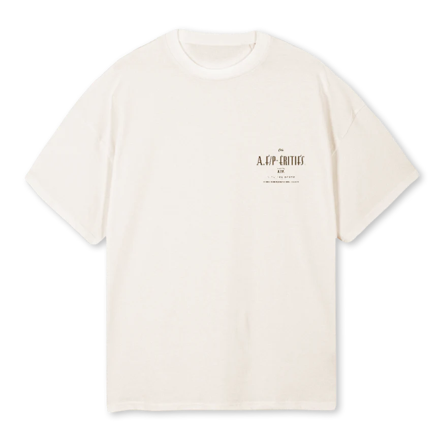 AFP CAFE Vintage White Oversized Tee.