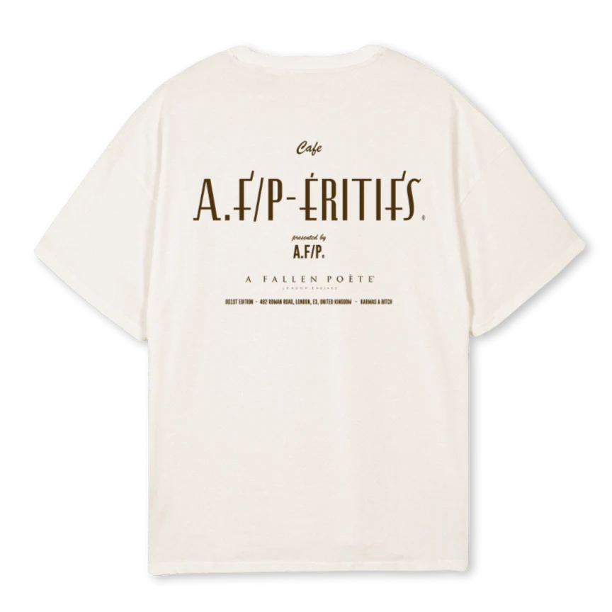 AFP CAFE Vintage White Oversized Tee. - Image 2