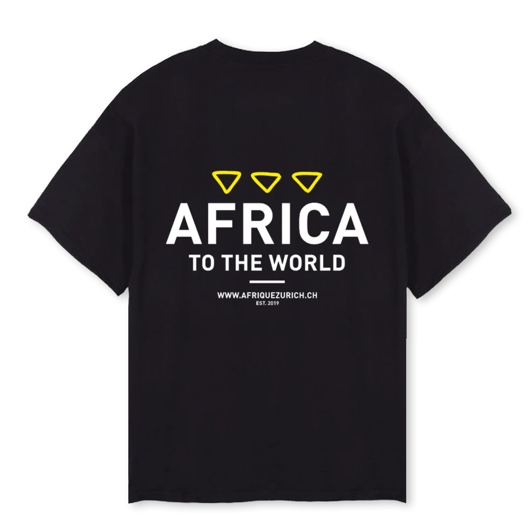 AFRIQUETSHIRT Black Oversized Tee. - Image 2