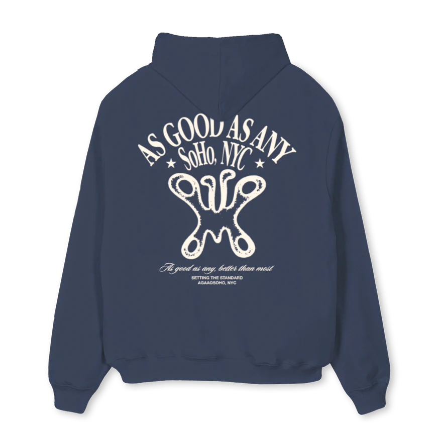 AAABUTTERFLY_NB Navy Blue Oversized Hoodie - Image 2