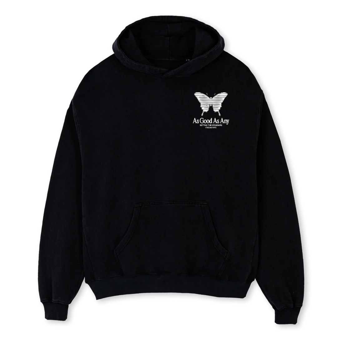 AGAAKINETIC_B Black Oversized Hoodie.