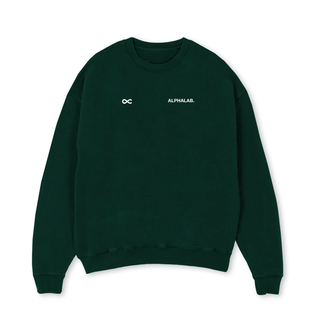 ABATHLETESGREEN Wild Green Oversized Crewneck Sweater.