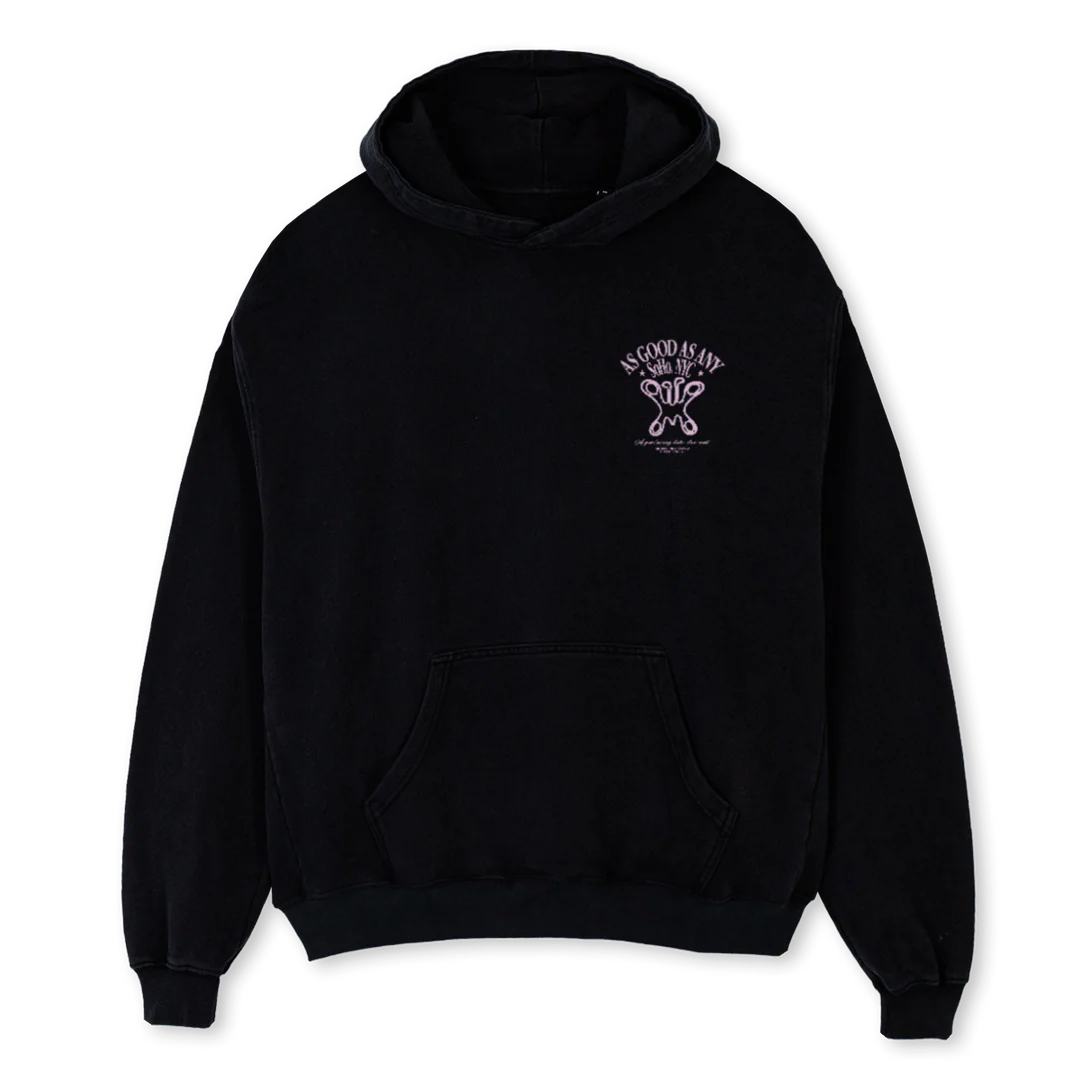 AGAABUTTERFLYLIMITED Black Oversized Hoodie.