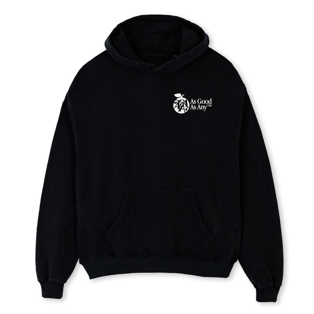 AGAAAPPLE2_B Black Oversized Hoodie.