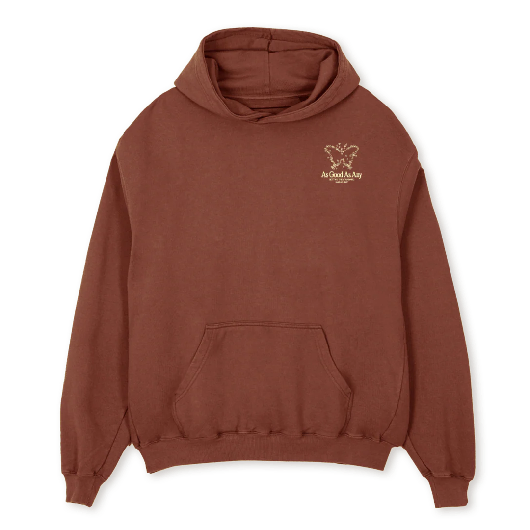 AGAACOSMICBUTTERFLY_VB Vintage Brown Oversized Hoodie.