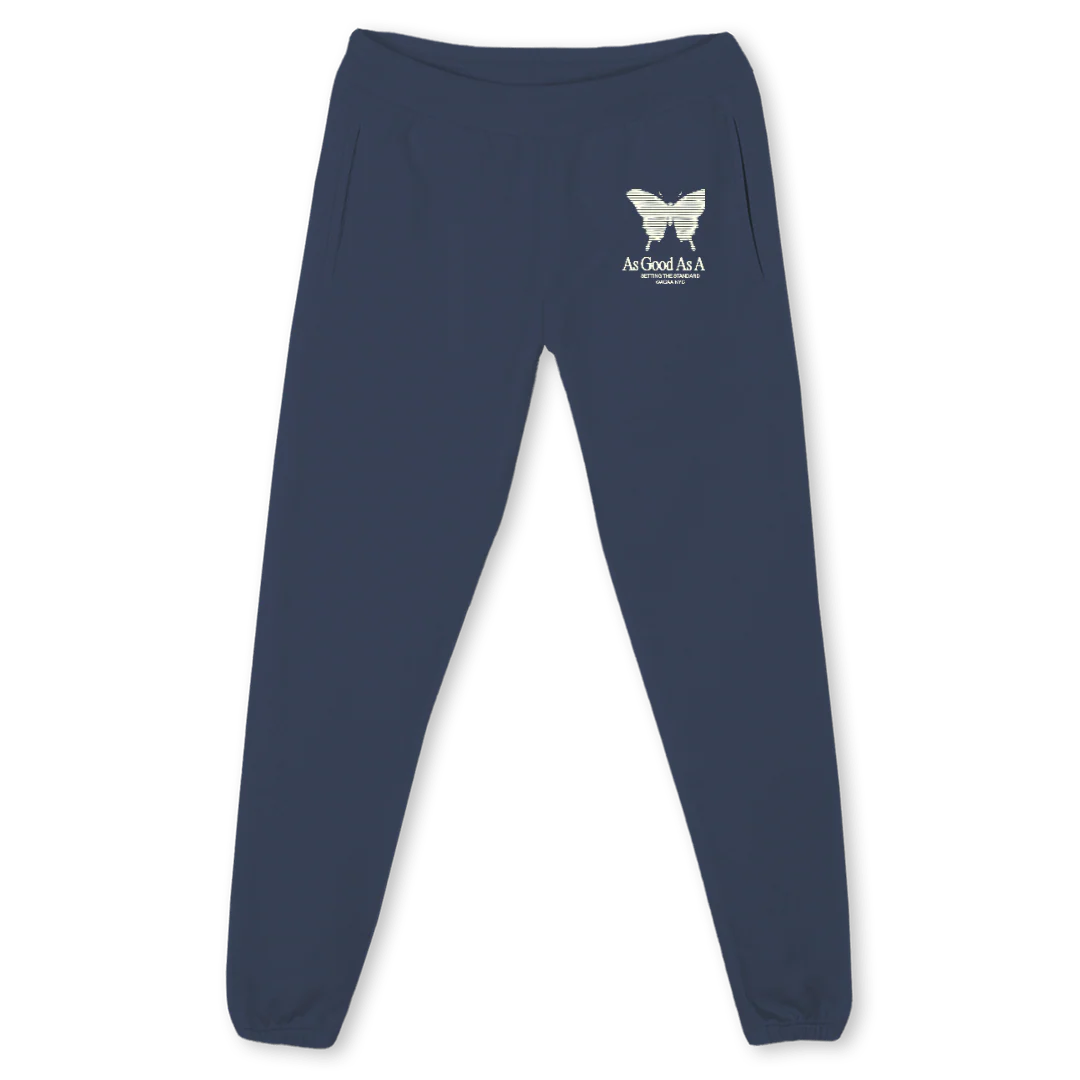 AGAABUTTERFLYPANTS Navy Blue Relaxed Sweatpants.