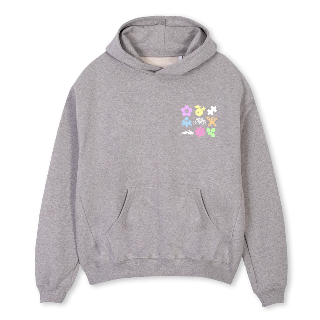 AGAACOLLECTORS Grey Marl Oversized Hoodie.