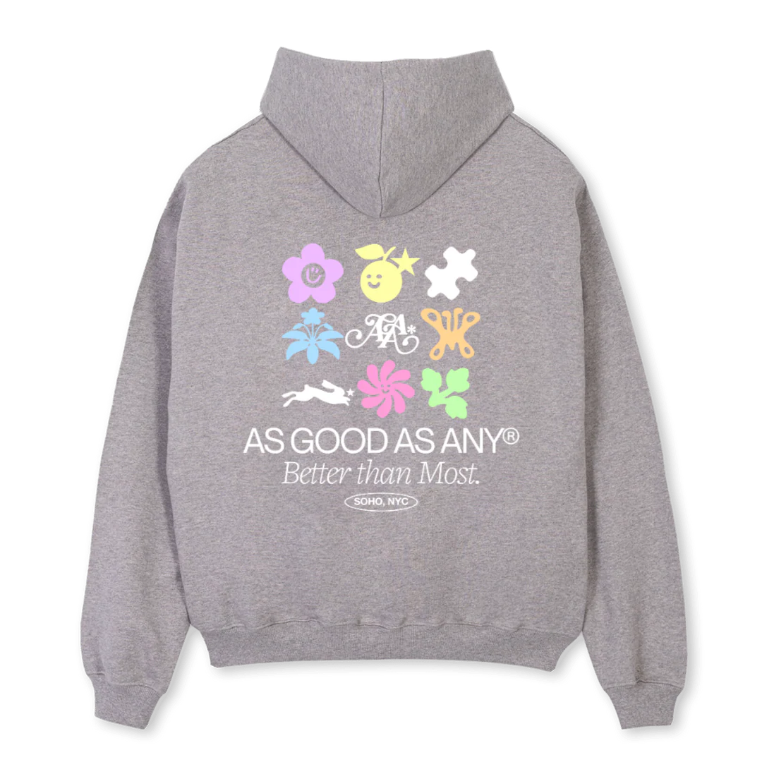 AGAACOLLECTORS Grey Marl Oversized Hoodie. - Image 2