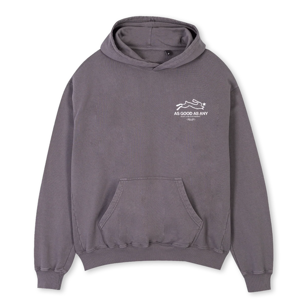 AGAARABBIT Pigment Grey Oversized Hoodie.