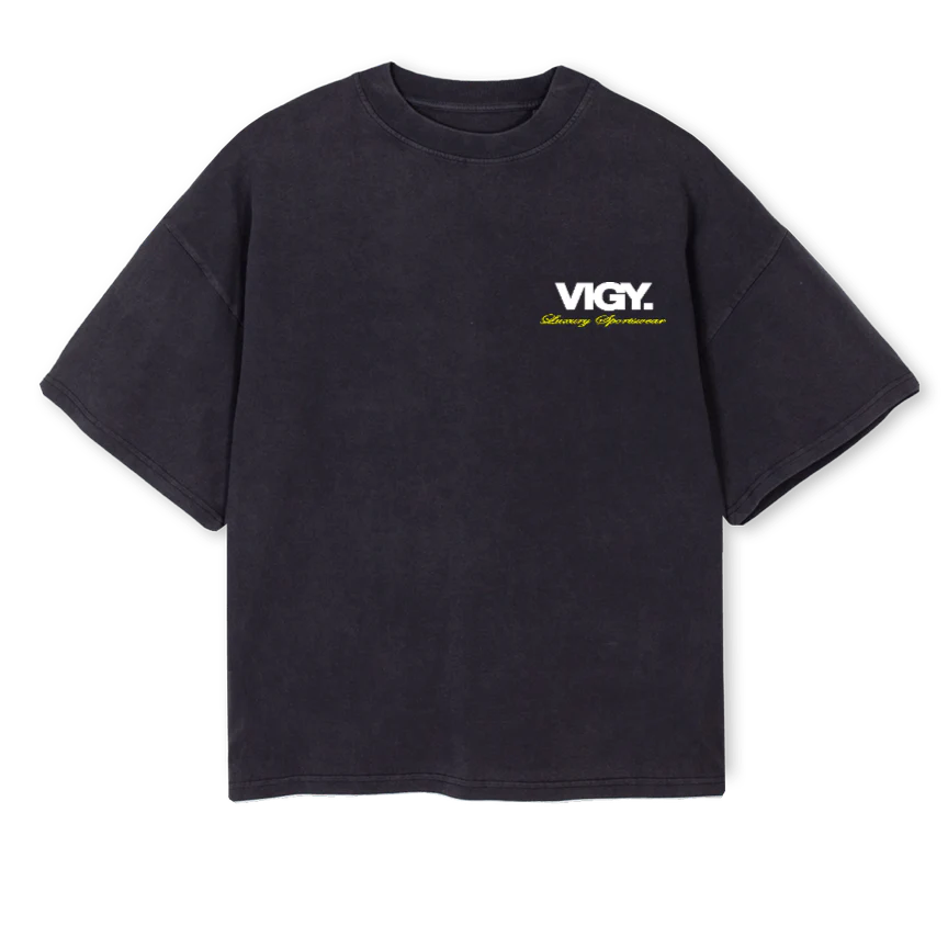 AGAINSTBLACK Vintage Black Oversized Boxy Tee.