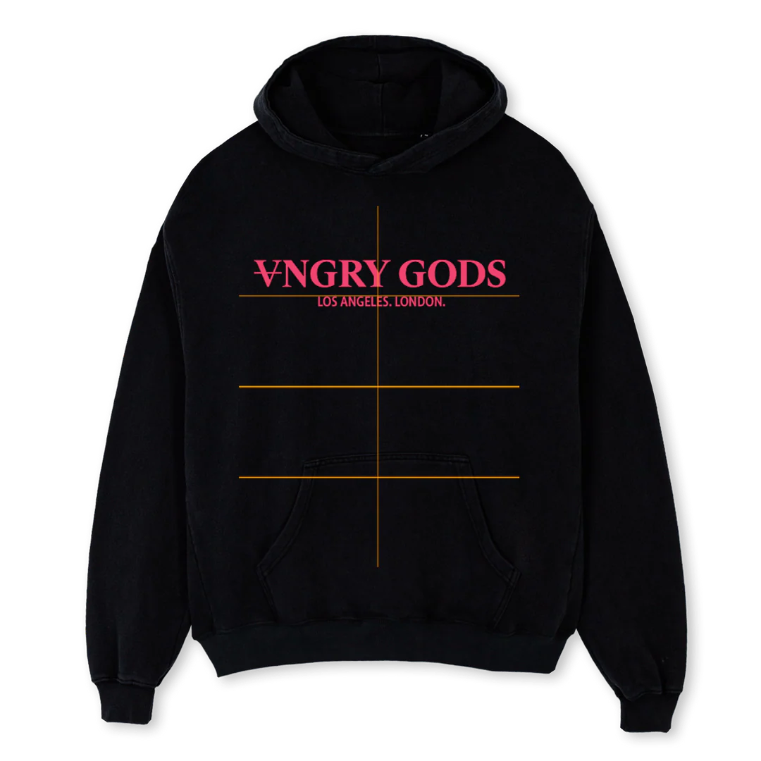 AGBLACKPINK Black Oversized Hoodie.