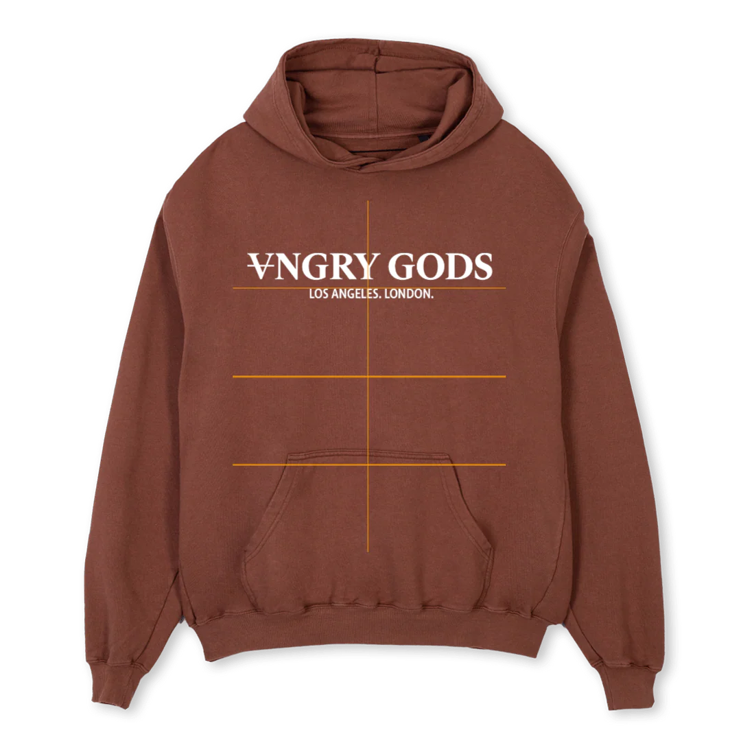 AGBROWN Vintage Brown Oversized Hoodie.