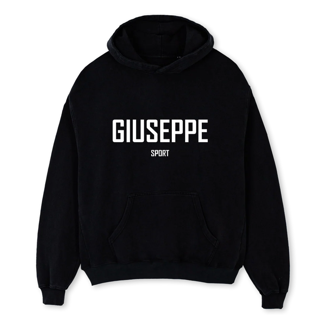 AGGYMHOOD Black Oversized Hoodie.