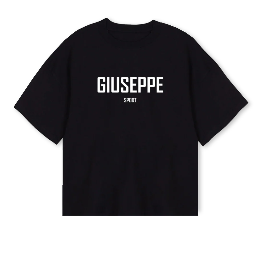 AGGYMT Black Oversized Boxy Tee.