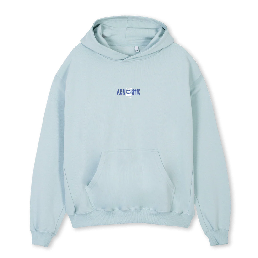 AGNOSTICXSORT COLDH Cold Blue Oversized Hoodie.