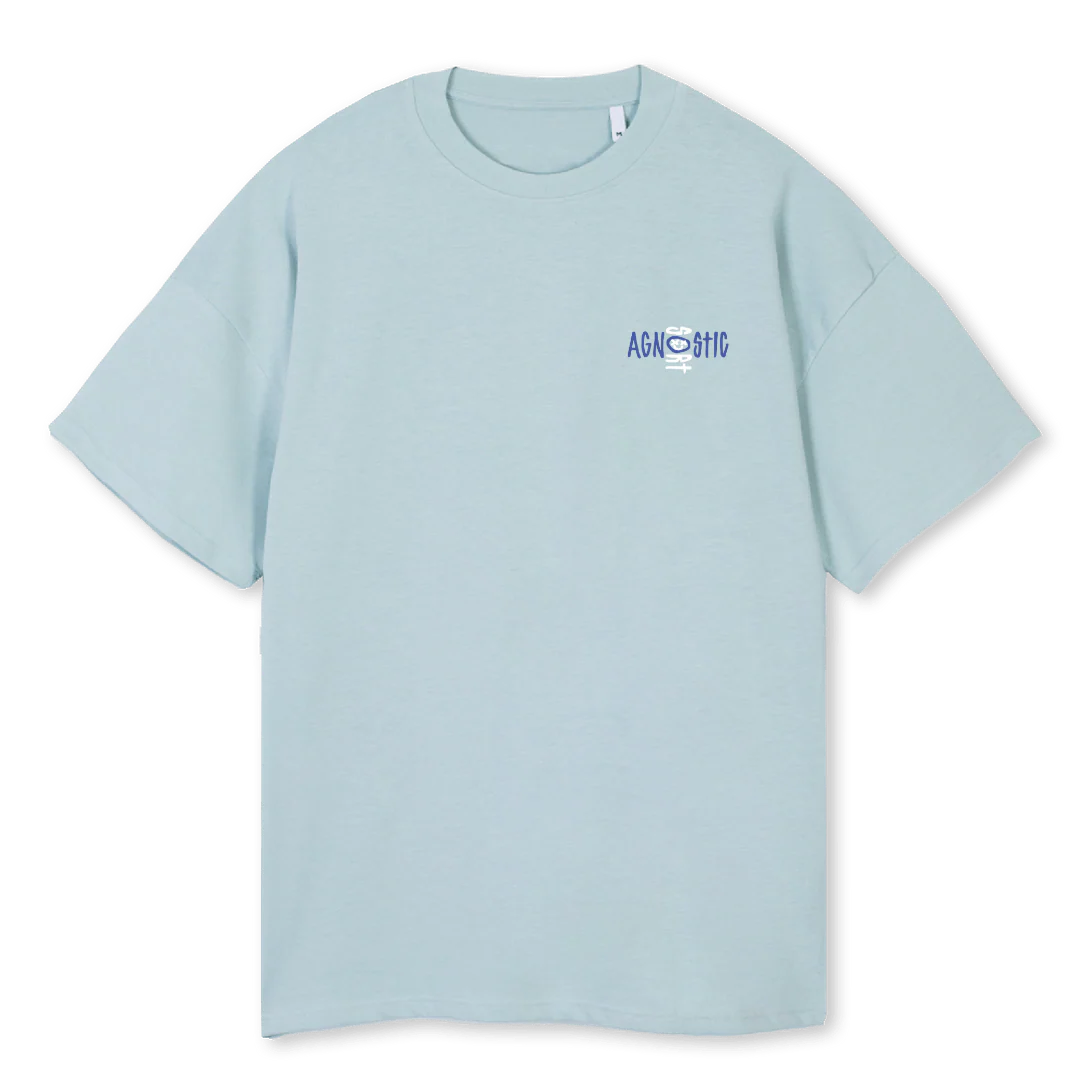 AGNOSTICXSORT COLDTS Cold Blue Oversized Tee.