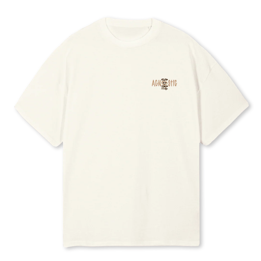 AGNOSTICXSORT CREAMT Cream Oversized Tee.
