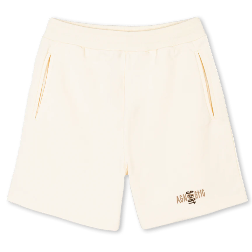 AGNOSTICXSORT CSHORT Cream Sweatshorts.