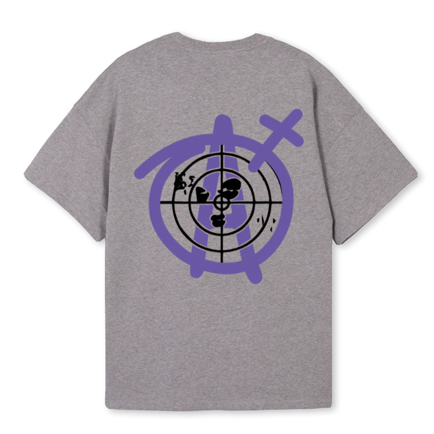 AGNOSTICXSORT GREY Grey Marl Oversized Tee. - Image 2